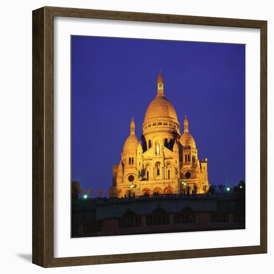 Sacre Coeur Basilica at Night, Paris, France-Roy Rainford-Framed Photographic Print