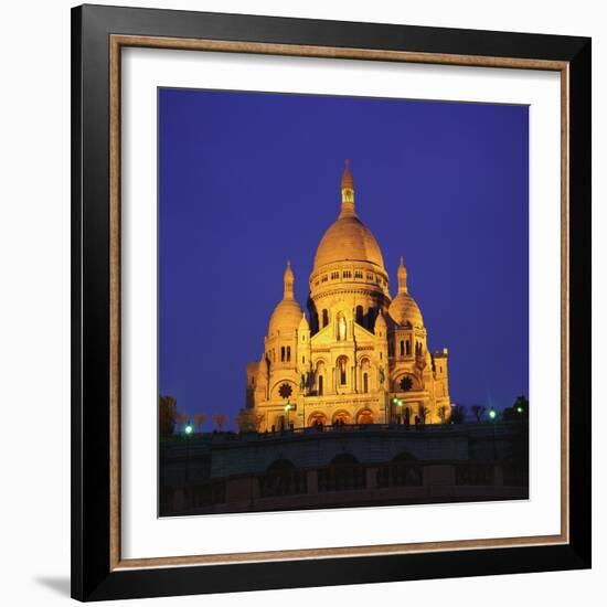 Sacre Coeur Basilica at Night, Paris, France-Roy Rainford-Framed Photographic Print