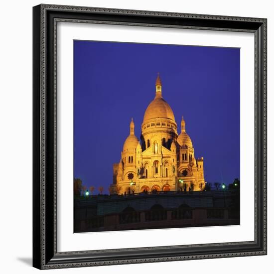 Sacre Coeur Basilica at Night, Paris, France-Roy Rainford-Framed Photographic Print