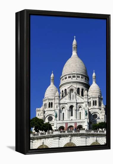 Sacre Coeur Basilica on Montmartre, Paris, France, Europe-Hans-Peter Merten-Framed Premier Image Canvas