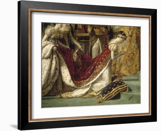 Sacre de l'empereur Napoléon et couronnement de l'impératrice Joséphine-Jacques-Louis David-Framed Giclee Print
