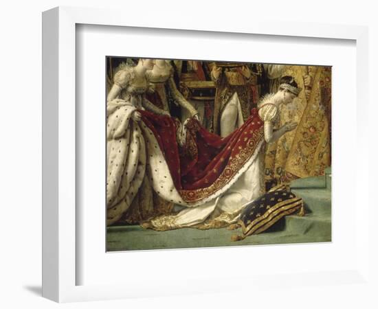 Sacre de l'empereur Napoléon et couronnement de l'impératrice Joséphine-Jacques-Louis David-Framed Giclee Print