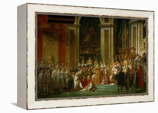 Sacre De Napoleon (Coronation) in Notre-Dame De Paris by Pope Pius VII, December 2, 1804-Jacques-Louis David-Framed Premier Image Canvas