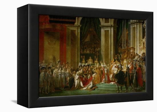 Sacre De Napoleon (Coronation) in Notre-Dame De Paris by Pope Pius VII, December 2, 1804-Jacques-Louis David-Framed Premier Image Canvas