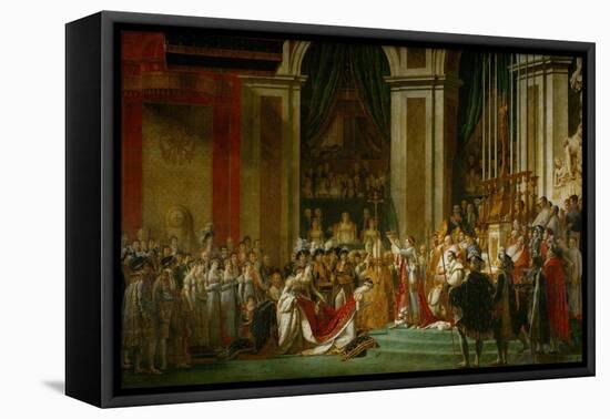 Sacre De Napoleon (Coronation) in Notre-Dame De Paris by Pope Pius VII, December 2, 1804-Jacques-Louis David-Framed Premier Image Canvas