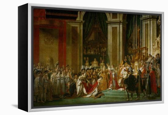 Sacre De Napoleon (Coronation) in Notre-Dame De Paris by Pope Pius VII, December 2, 1804-Jacques-Louis David-Framed Premier Image Canvas