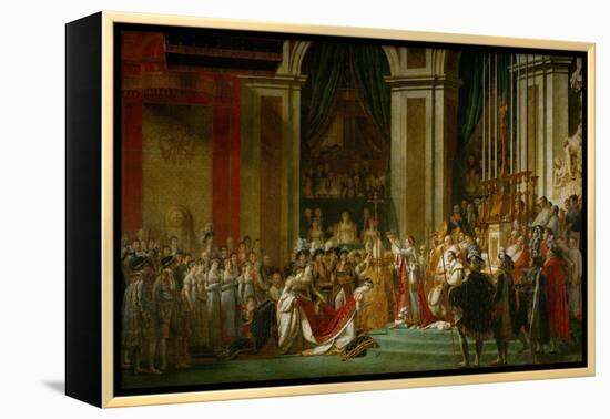 Sacre De Napoleon (Coronation) in Notre-Dame De Paris by Pope Pius VII, December 2, 1804-Jacques-Louis David-Framed Premier Image Canvas