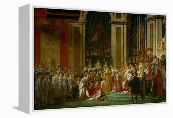 Sacre De Napoleon (Coronation) in Notre-Dame De Paris by Pope Pius VII, December 2, 1804-Jacques-Louis David-Framed Premier Image Canvas