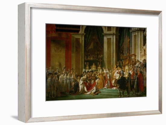 Sacre De Napoleon (Coronation) in Notre-Dame De Paris by Pope Pius VII, December 2, 1804-Jacques-Louis David-Framed Giclee Print