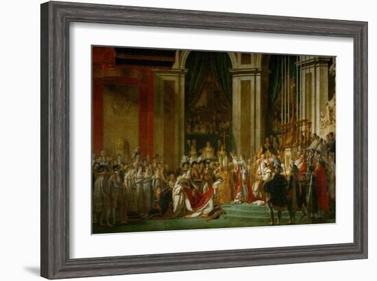 Sacre De Napoleon (Coronation) in Notre-Dame De Paris by Pope Pius VII, December 2, 1804-Jacques-Louis David-Framed Giclee Print