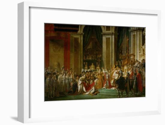 Sacre De Napoleon (Coronation) in Notre-Dame De Paris by Pope Pius VII, December 2, 1804-Jacques-Louis David-Framed Giclee Print