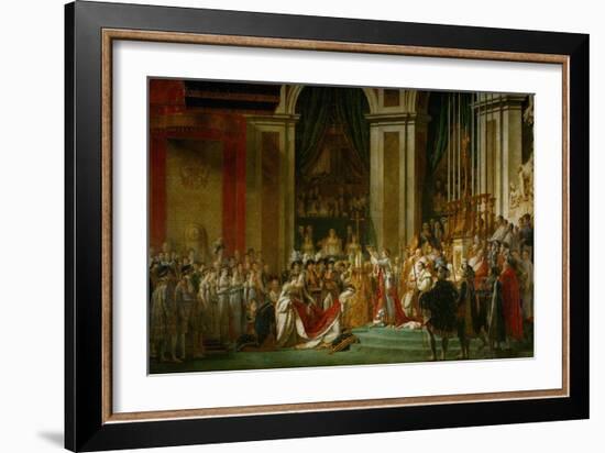 Sacre De Napoleon (Coronation) in Notre-Dame De Paris by Pope Pius VII, December 2, 1804-Jacques-Louis David-Framed Giclee Print