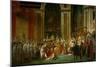 Sacre De Napoleon (Coronation) in Notre-Dame De Paris by Pope Pius VII, December 2, 1804-Jacques-Louis David-Mounted Giclee Print