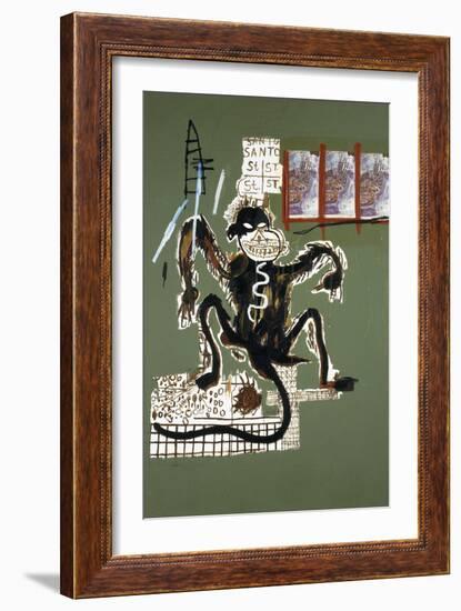 Sacred Ape-Jean-Michel Basquiat-Framed Giclee Print