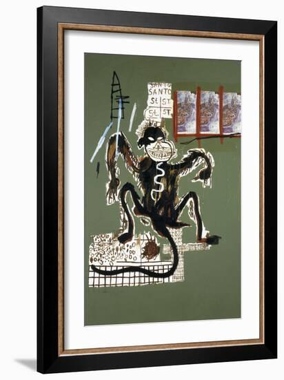 Sacred Ape-Jean-Michel Basquiat-Framed Giclee Print