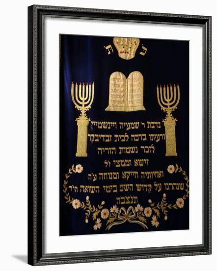 Sacred Ark Curtain in Stadttempel Synagogue, Vienna, Austria, Europe-Godong-Framed Photographic Print