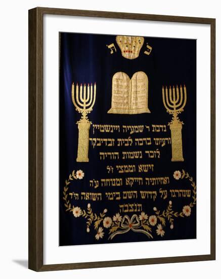 Sacred Ark Curtain in Stadttempel Synagogue, Vienna, Austria, Europe-Godong-Framed Photographic Print