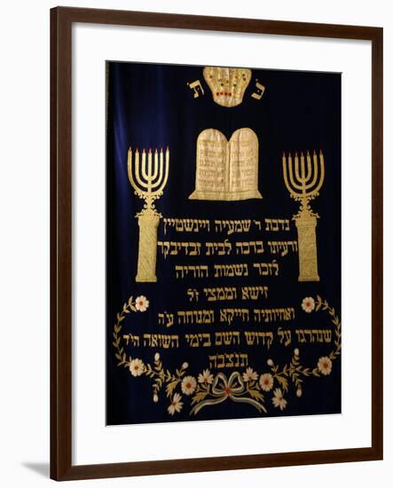 Sacred Ark Curtain in Stadttempel Synagogue, Vienna, Austria, Europe-Godong-Framed Photographic Print