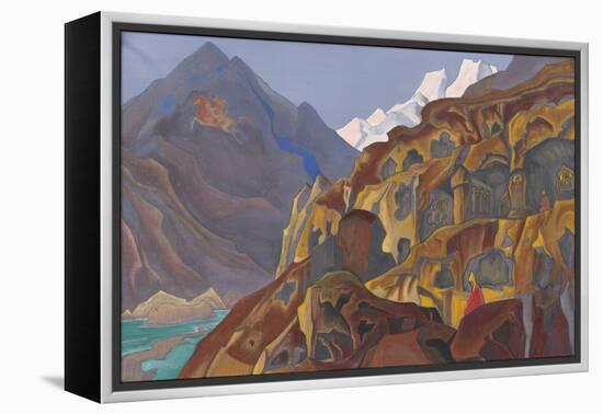 Sacred Caves, 1932 (Tempera on Canvas)-Nicholas Roerich-Framed Premier Image Canvas