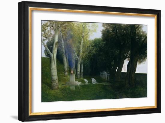 Sacred Grove, 1886-Arnold Bocklin-Framed Giclee Print