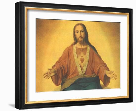 Sacred Heart of Jesus, 1965-null-Framed Giclee Print