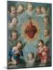 Sacred Heart of Jesus Surrounded by Angels, c.1775-Jose de or Joseph Paez-Mounted Giclee Print