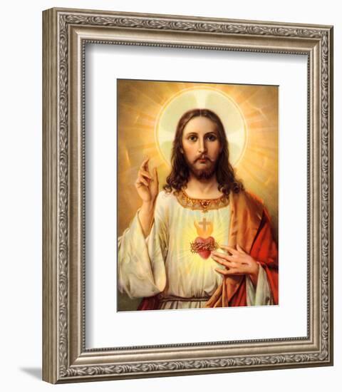 Sacred Heart of Jesus-null-Framed Art Print