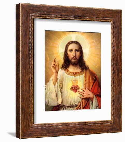 Sacred Heart of Jesus-null-Framed Art Print