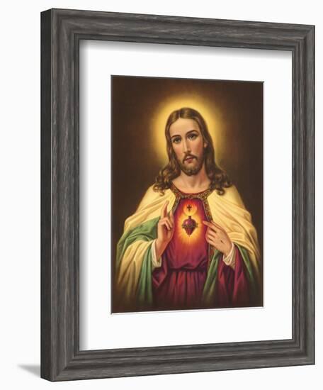 Sacred Heart of Jesus-null-Framed Art Print