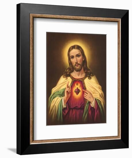 Sacred Heart of Jesus-null-Framed Art Print