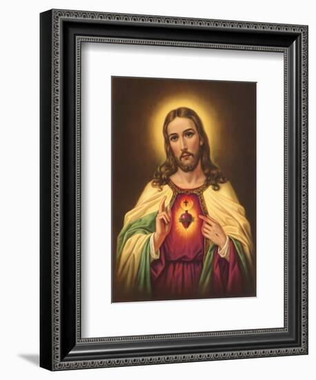 Sacred Heart of Jesus-null-Framed Art Print