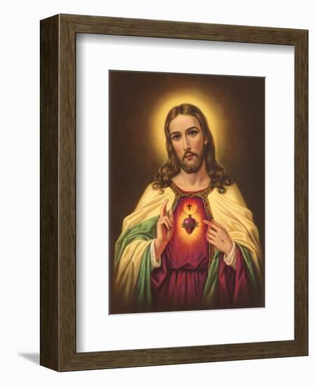 Sacred Heart of Jesus-null-Framed Art Print