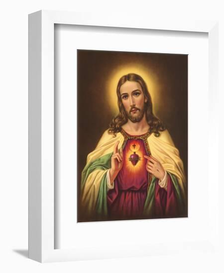 Sacred Heart of Jesus-null-Framed Art Print