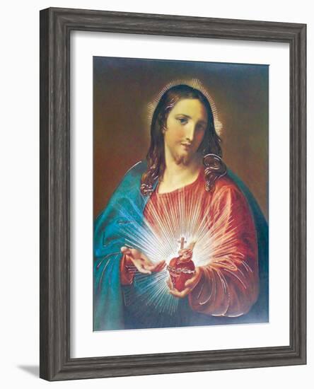 Sacred Heart of Jesus-Pompeo Batoni-Framed Art Print