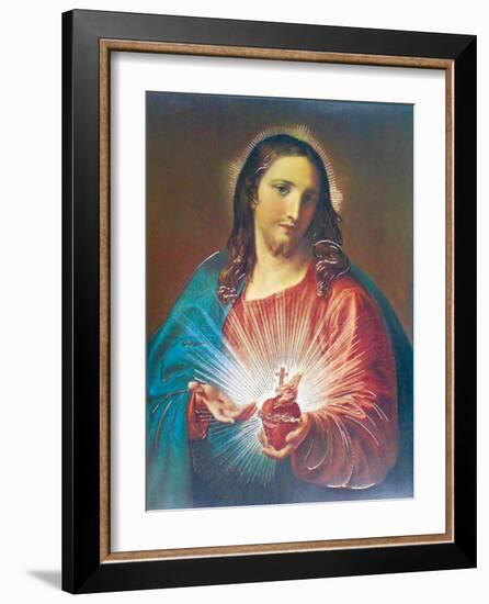 Sacred Heart of Jesus-Pompeo Batoni-Framed Art Print