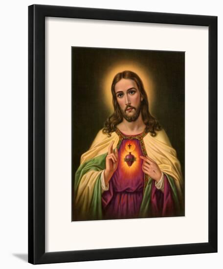 Sacred Heart of Jesus-null-Framed Art Print