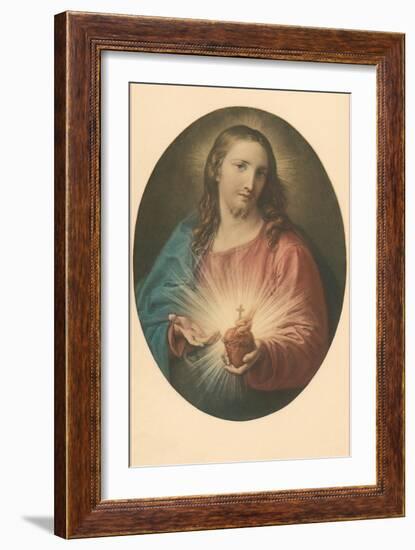 Sacred Heart of Jesus-null-Framed Premium Giclee Print