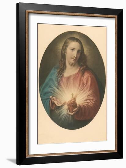 Sacred Heart of Jesus-null-Framed Premium Giclee Print