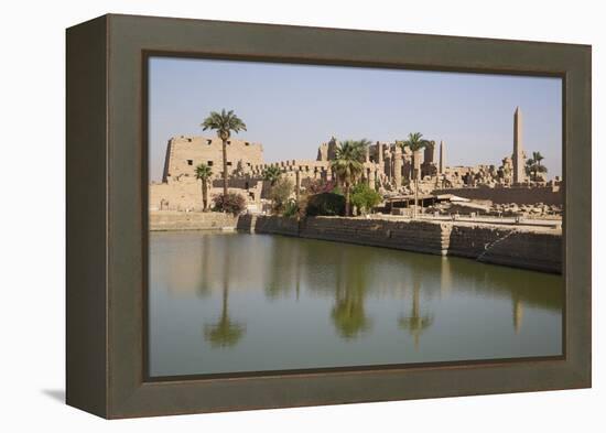 Sacred Lake (Foreground), Karnak Temple, Luxor, Thebes, Egypt, North Africa, Africa-Richard Maschmeyer-Framed Premier Image Canvas