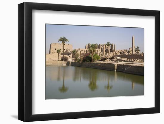 Sacred Lake (Foreground), Karnak Temple, Luxor, Thebes, Egypt, North Africa, Africa-Richard Maschmeyer-Framed Photographic Print