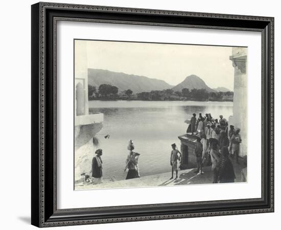 Sacred Lake of Pushkar, Near Ajmer, January 1912-English Photographer-Framed Photographic Print