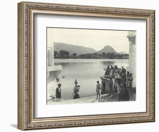 Sacred Lake of Pushkar, Near Ajmer, January 1912-English Photographer-Framed Photographic Print