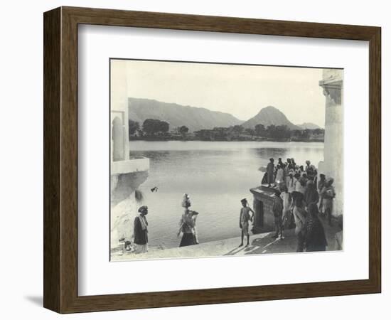 Sacred Lake of Pushkar, Near Ajmer, January 1912-English Photographer-Framed Photographic Print