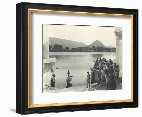 Sacred Lake of Pushkar, Near Ajmer, January 1912-English Photographer-Framed Photographic Print