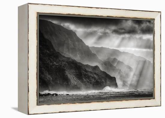 Sacred Light and Mist at Na Pali Coast, Kauai Hawaii-Vincent James-Framed Premier Image Canvas