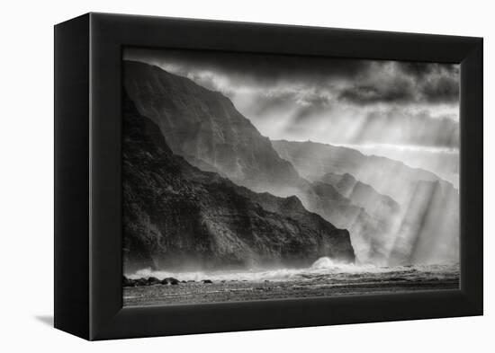 Sacred Light and Mist at Na Pali Coast, Kauai Hawaii-Vincent James-Framed Premier Image Canvas