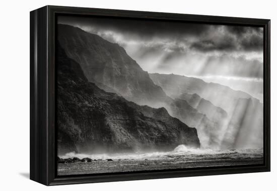 Sacred Light and Mist at Na Pali Coast, Kauai Hawaii-Vincent James-Framed Premier Image Canvas