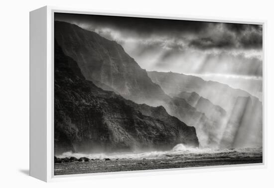 Sacred Light and Mist at Na Pali Coast, Kauai Hawaii-Vincent James-Framed Premier Image Canvas