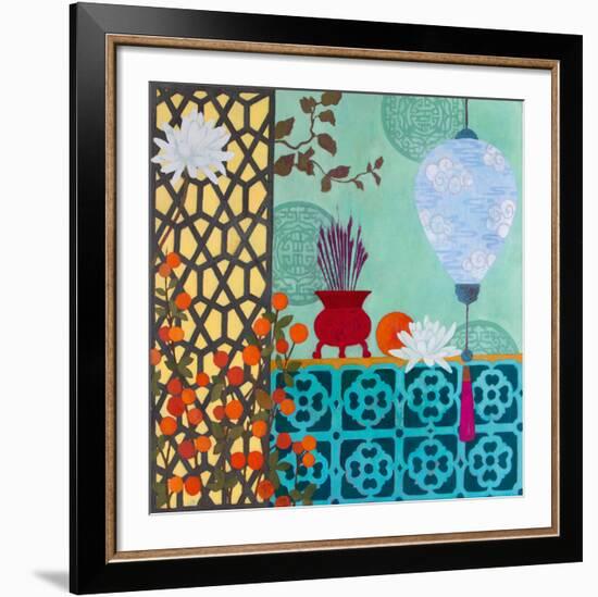 Sacred Lotus-Sally Bennett Baxley-Framed Giclee Print