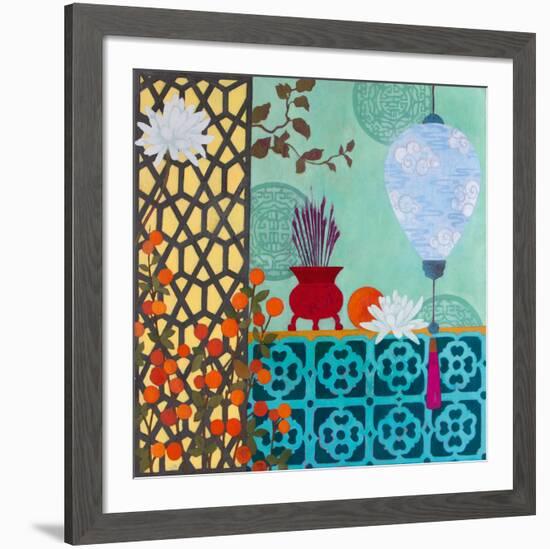 Sacred Lotus-Sally Bennett Baxley-Framed Giclee Print